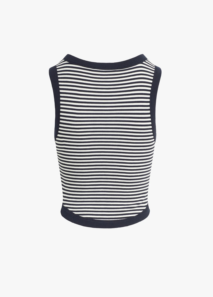 The Foundation Tank - Navy Stripe | Shine Boutique Newburyport