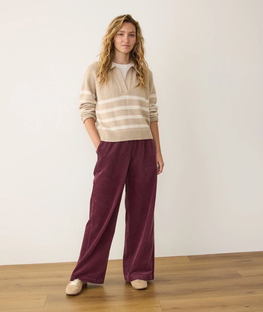Allison Corduroy Trouser - Windsor Wine