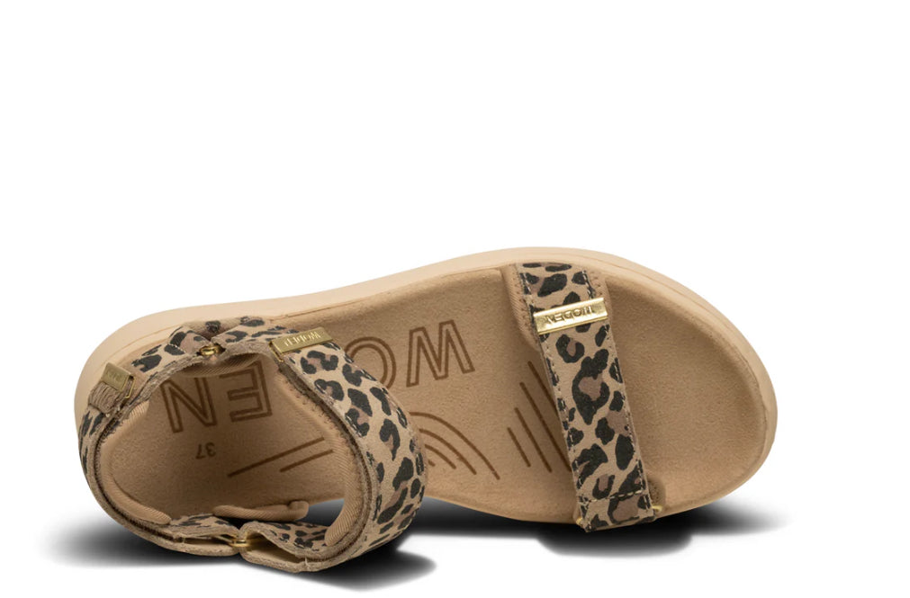 Line Sandal - Suede Leopard