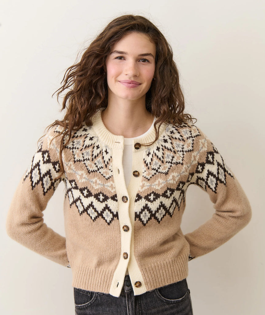 Fiorella Cardigan - Neutral Fair Isle