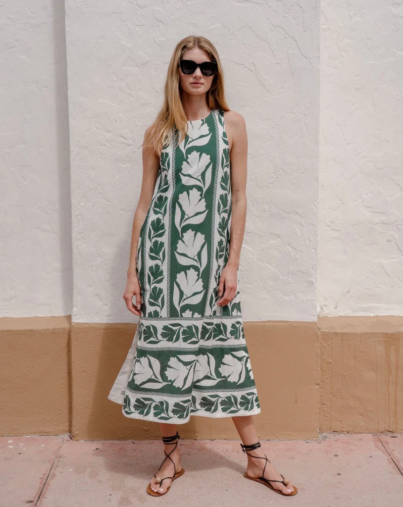 maggie midi dress Maggie Floral Scoop Neck Midi Dress M
