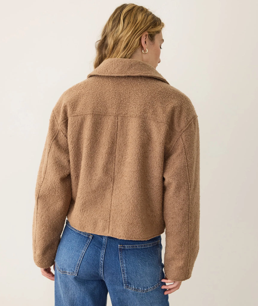 Sloan Boucle Crop Jacket - Teddy