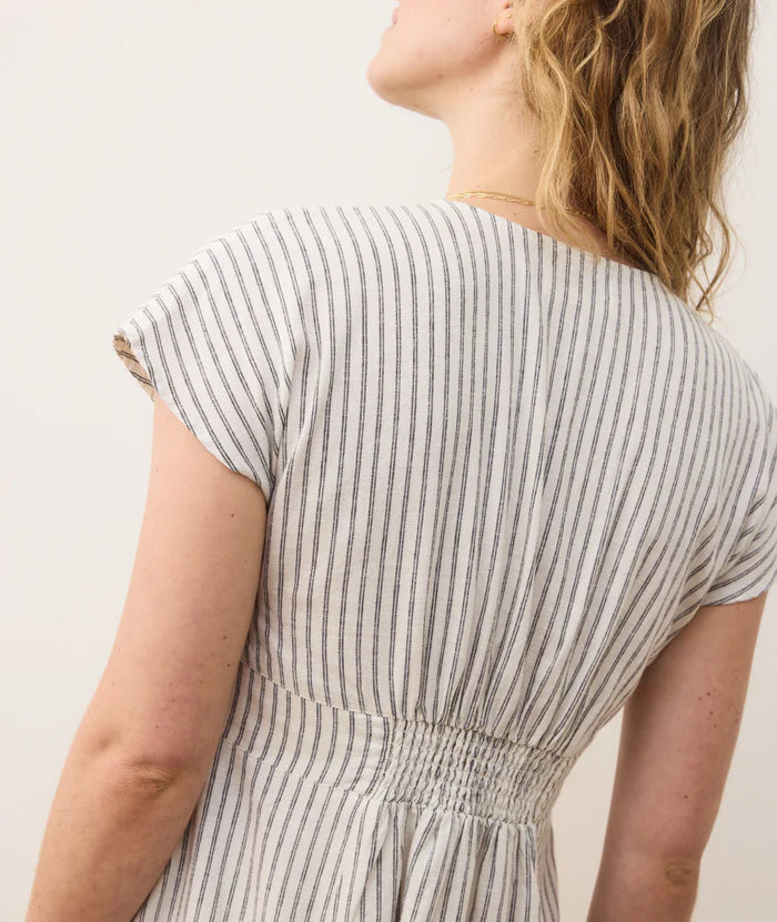 Camila Mini Dress - Cream/Navy