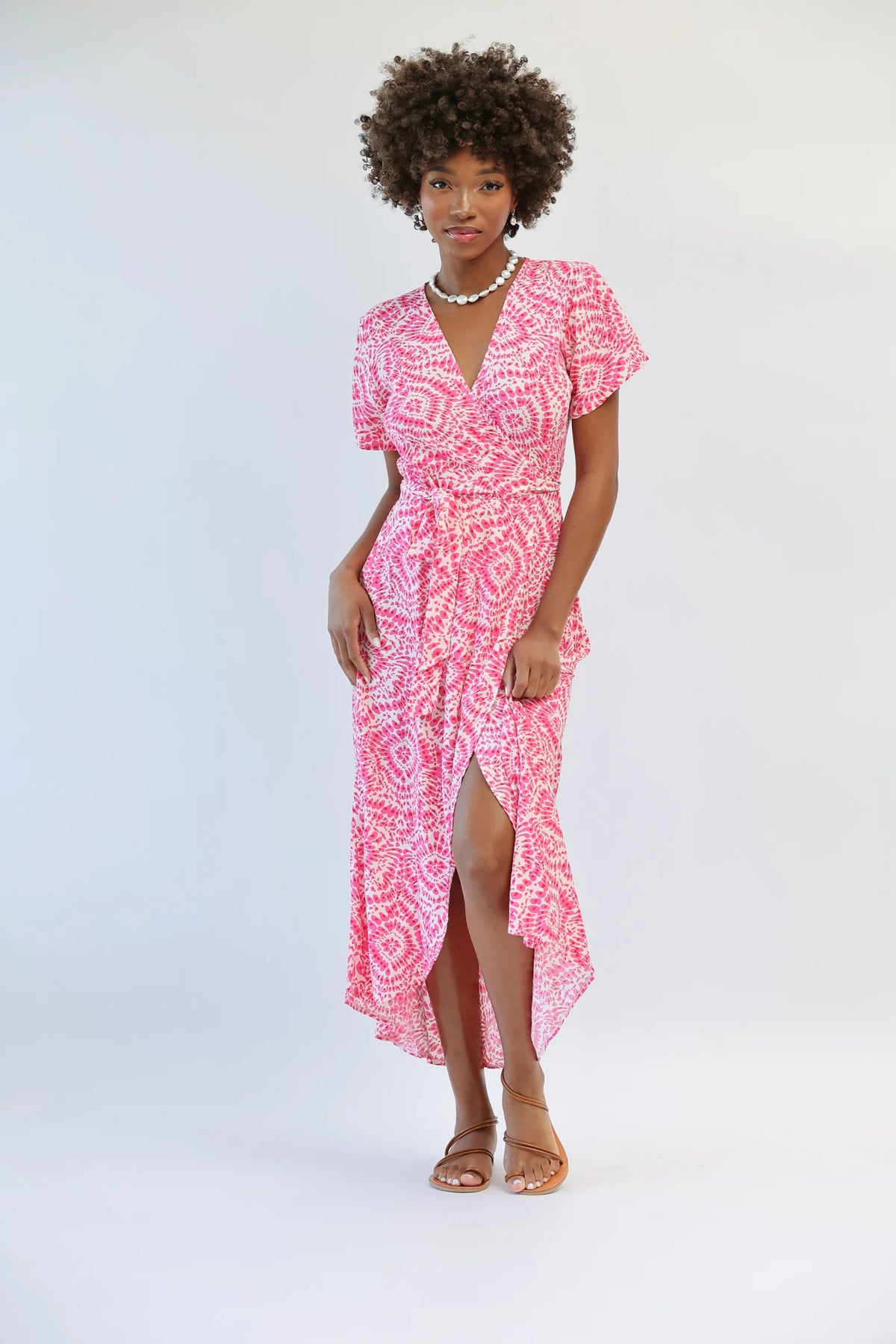 Castaway Wrap Dress - Hibiscus | Shine Boutique Newburyport