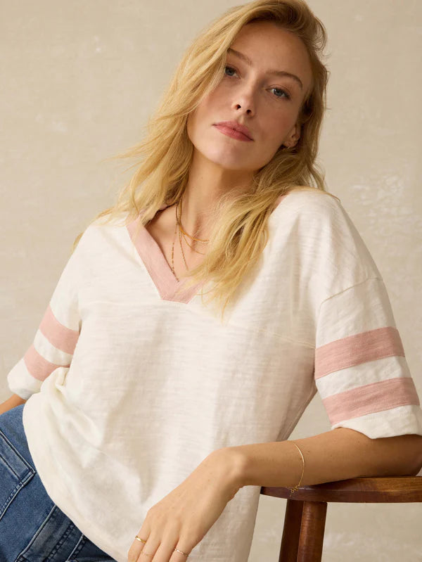 Sunwashed Slub Varsity Tee