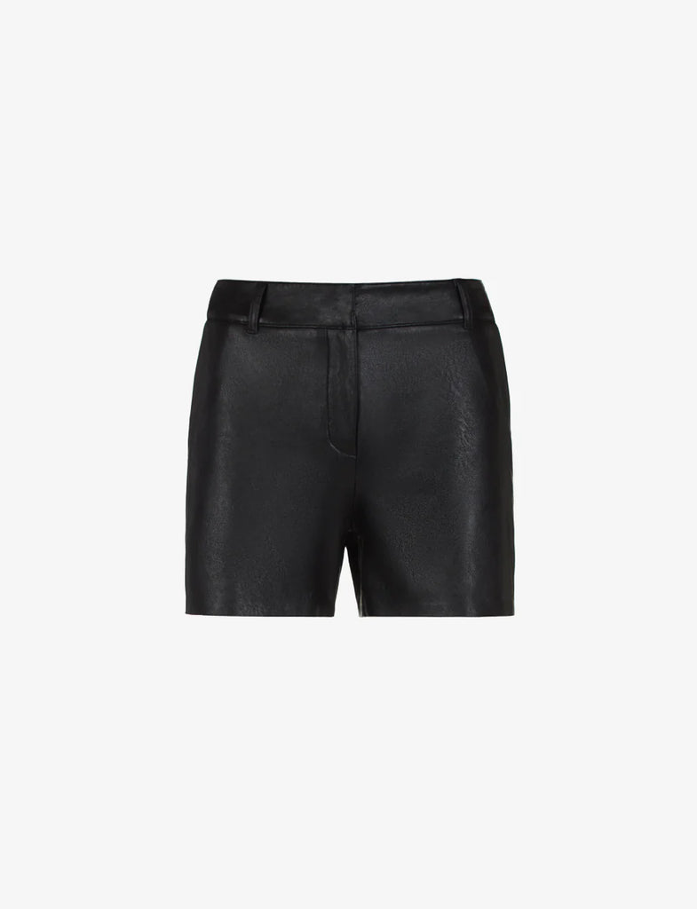Faux Leather Tailored Shorts