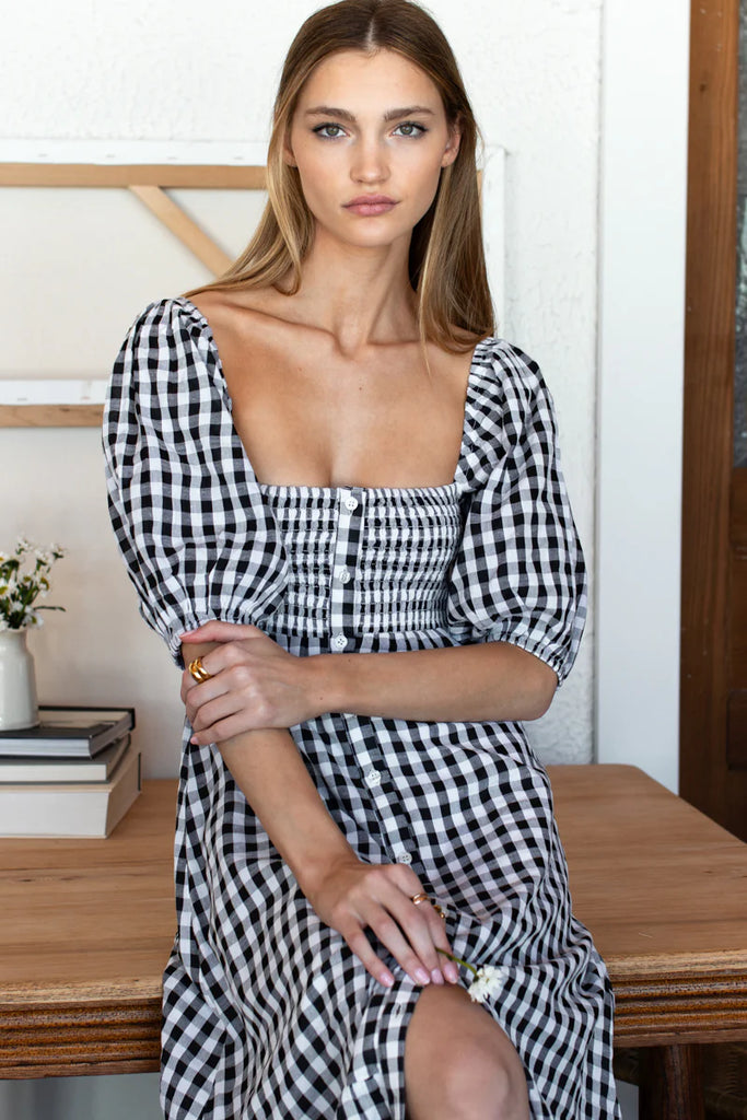 Santiago 3 Maxi Dress - Black and White