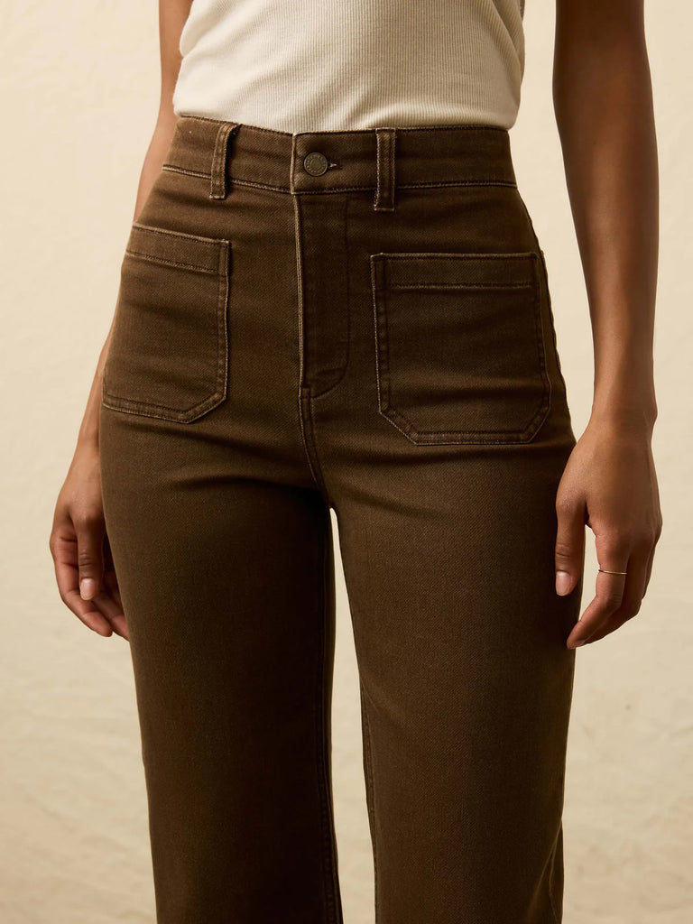 Stretch Terry Pocket Pant Ankle - Walnut