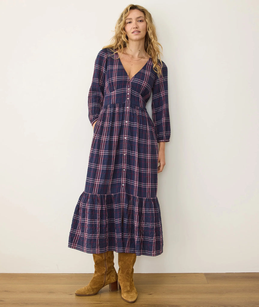 Maeve Midi Dress - Twilight Plaid