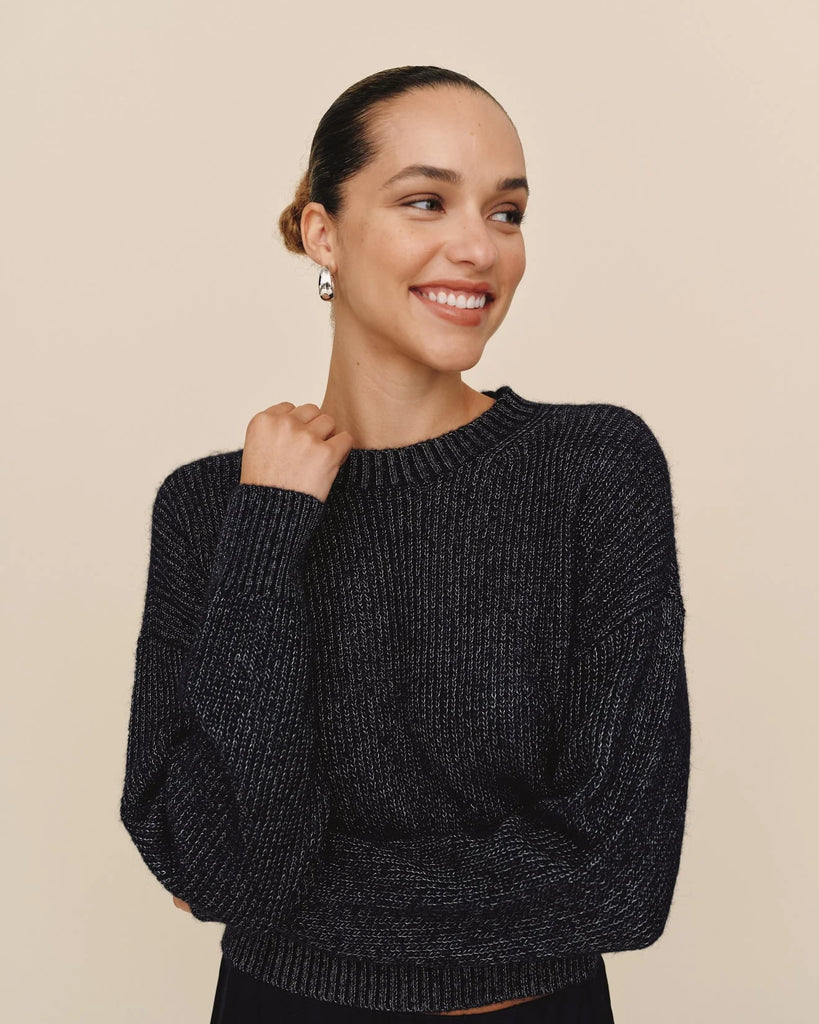 Fitted Waist Sweater - Moonlight Shimmer