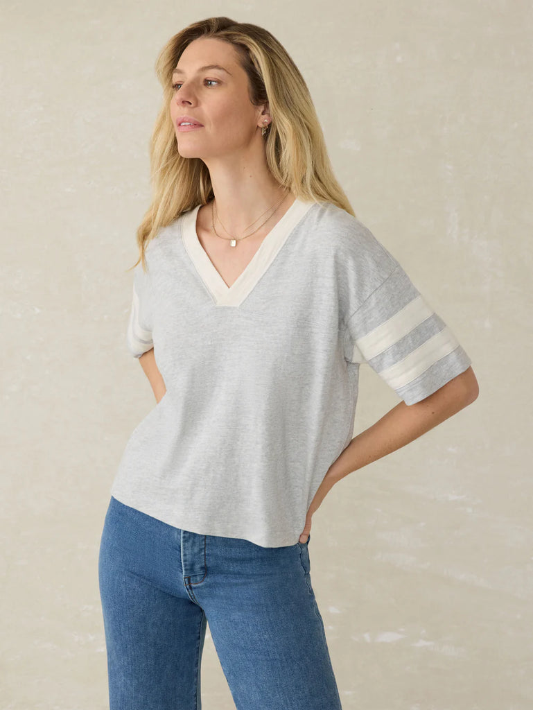 Sunwashed Slub Varsity Tee