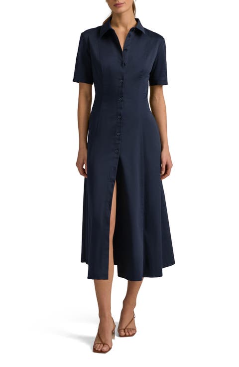 The Demure Dress - Navy