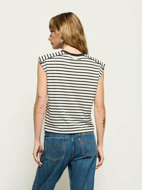 Perry Muscle Tank - Cross Walk Stripe