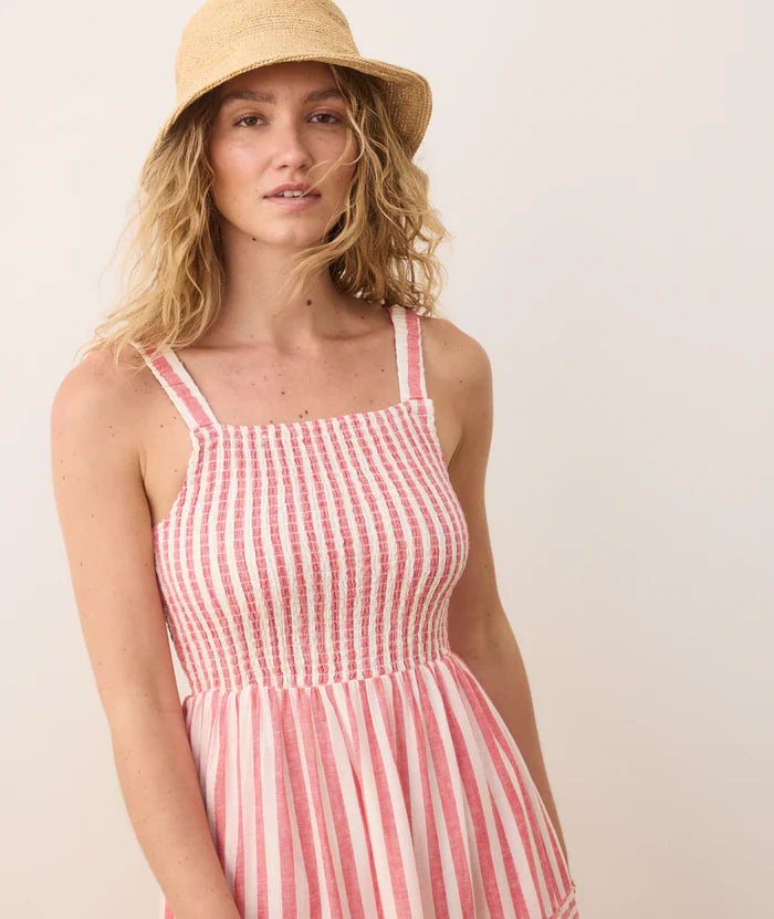 Selene Maxi Dress - Hibiscus Stripe