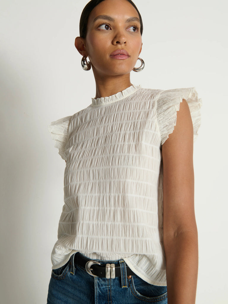 Ashley Ruffle Tank | Shine Boutique Newburyport