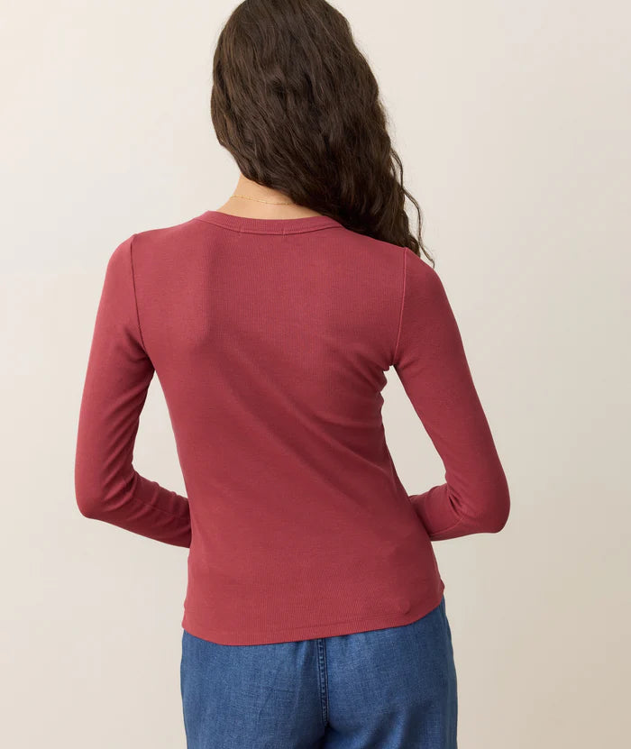Lexi Rib Sun-In Long Sleeve Crewneck