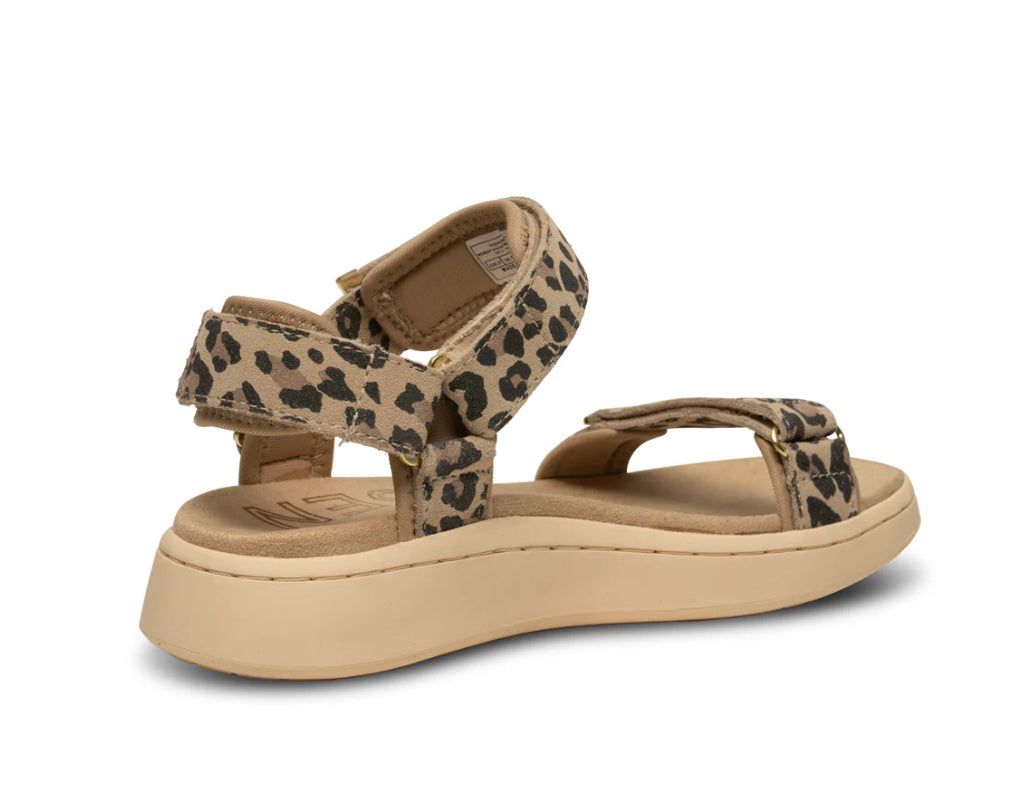 Line Sandal - Suede Leopard