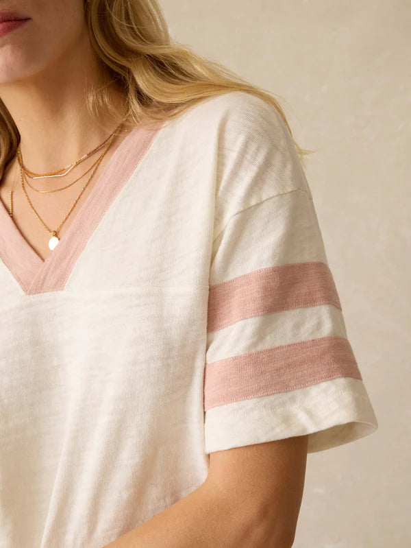 Sunwashed Slub Varsity Tee