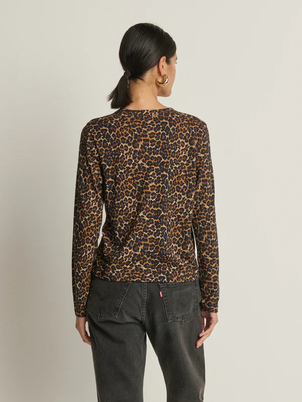 Marion Twist Front Tee - Winter Leopard