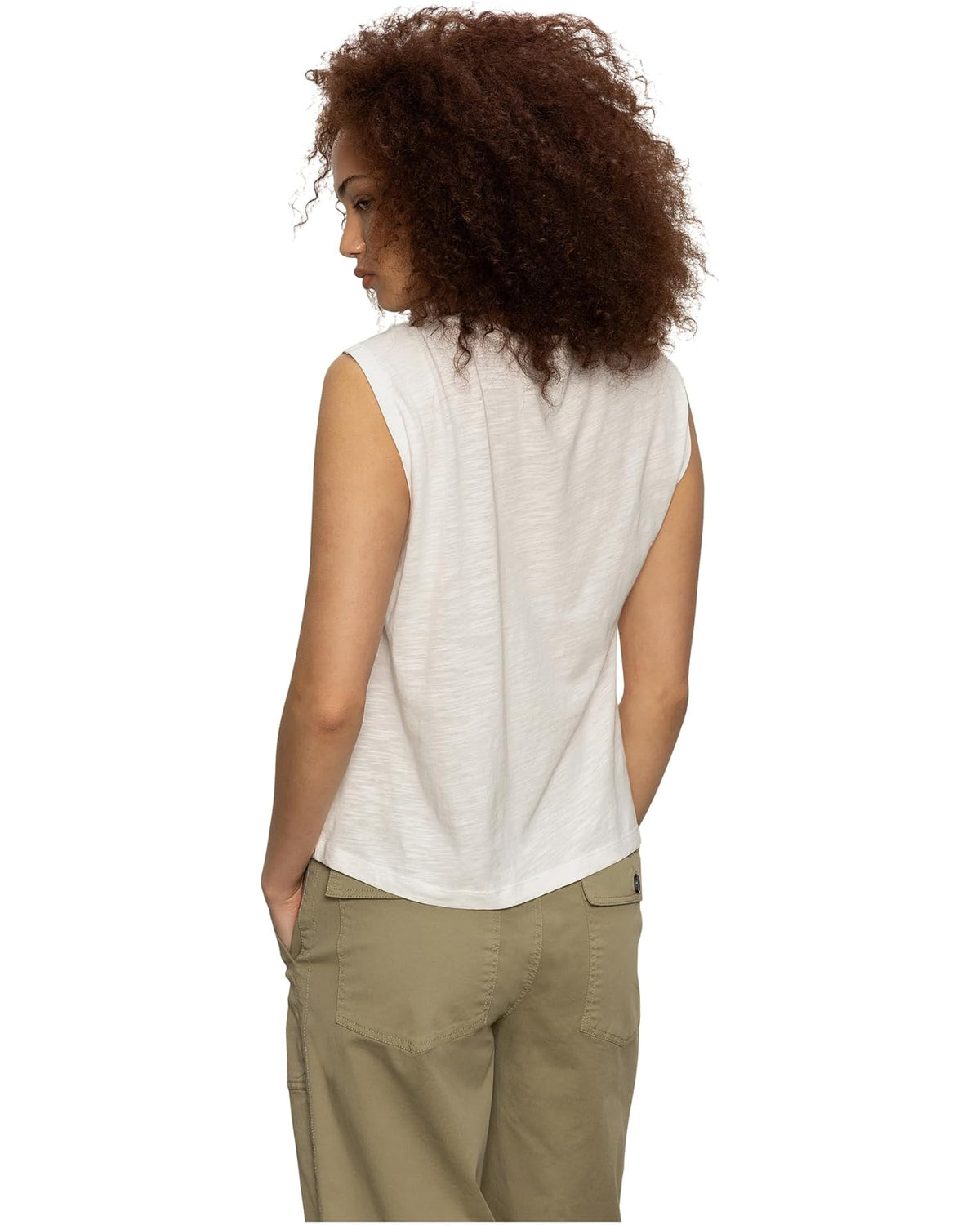 Twisted Muscle Tee - White | Shine Boutique Newburyport