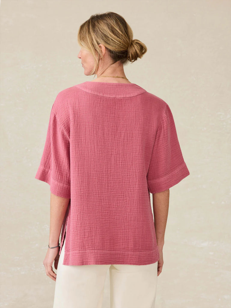 Dune Cotton Gauze Popover - Heather Rose