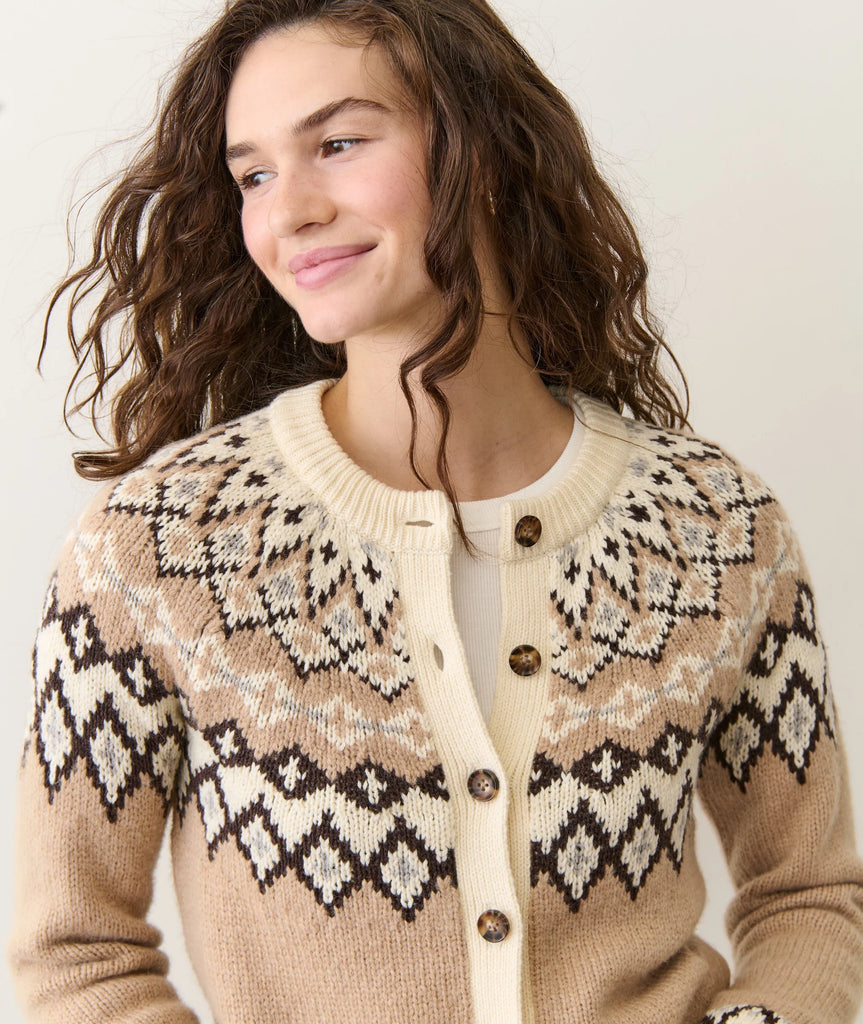 Fiorella Cardigan - Neutral Fair Isle