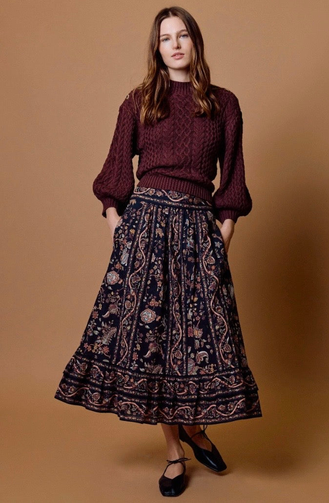 Morgan Midi Skirt | Shine Boutique Newburyport