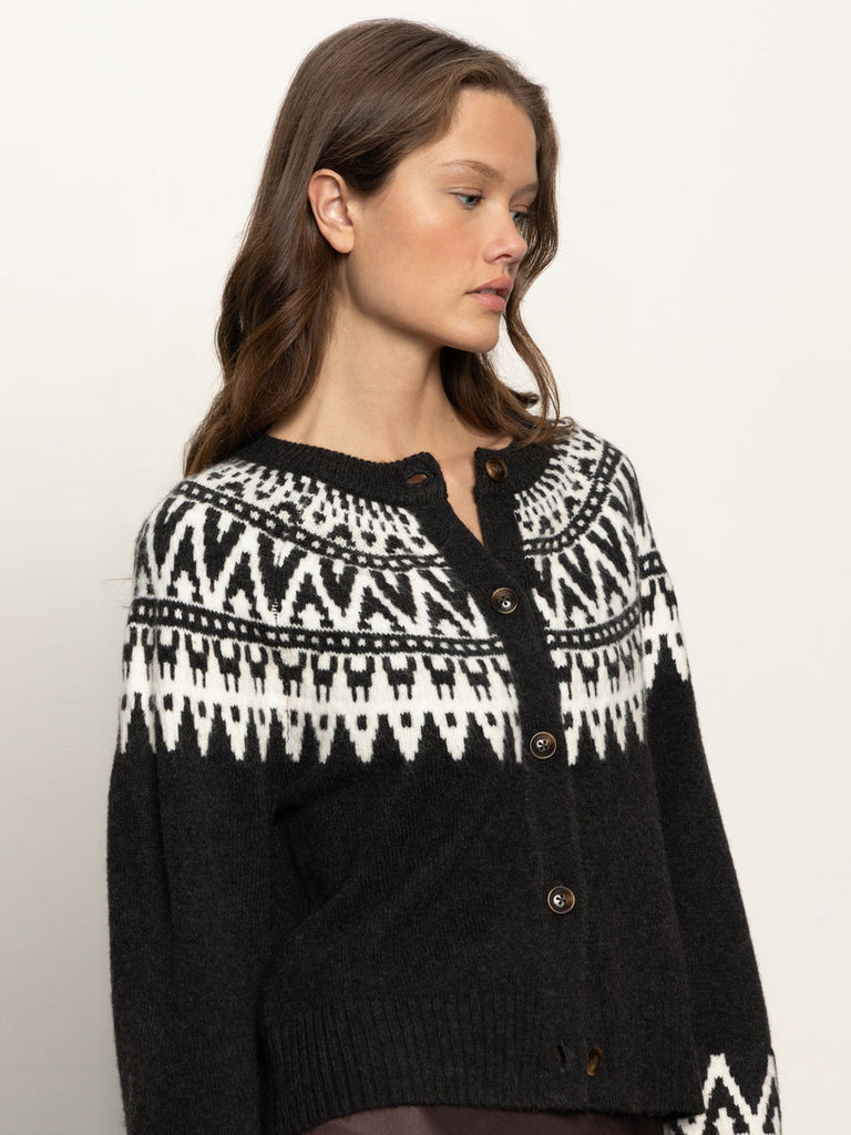 Fairisle Crewneck Cardigan