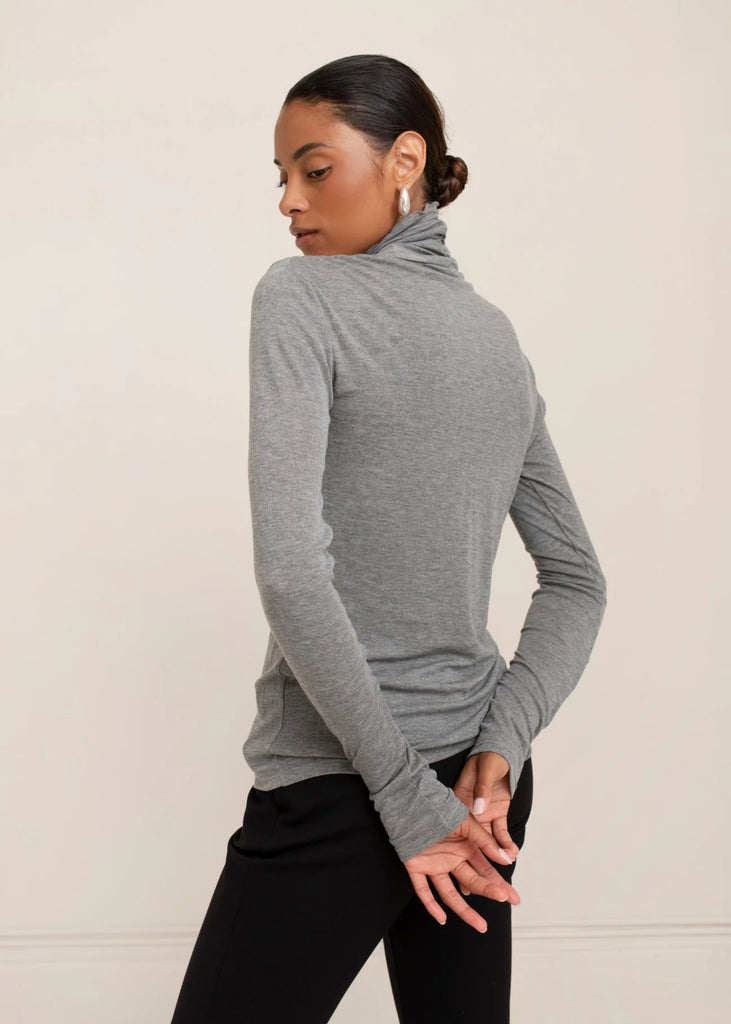 Eva Turtle Neck- Melange Grey
