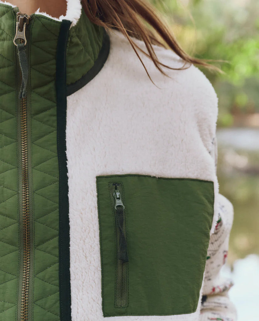 The Plush Tundra Vest - Cream & Army