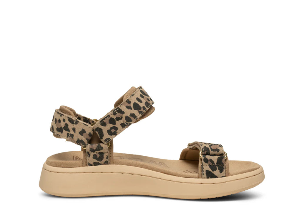 Line Sandal - Suede Leopard