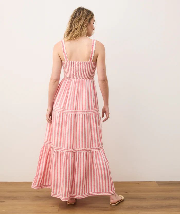 Selene Maxi Dress - Hibiscus Stripe
