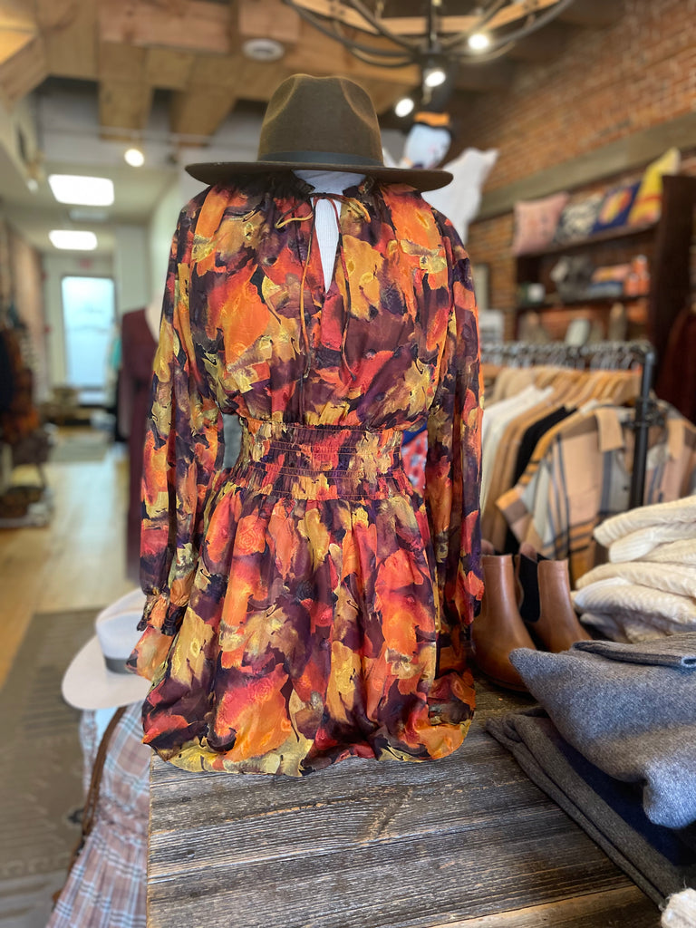 Floral tassel mini dress 2025 topshop