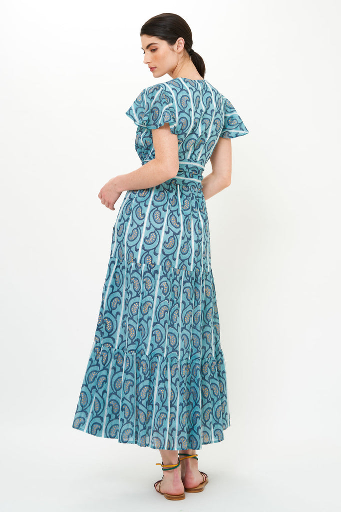 V-Neck Maxi - Goa Blue