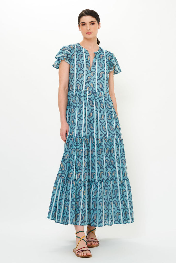 V-Neck Maxi - Goa Blue