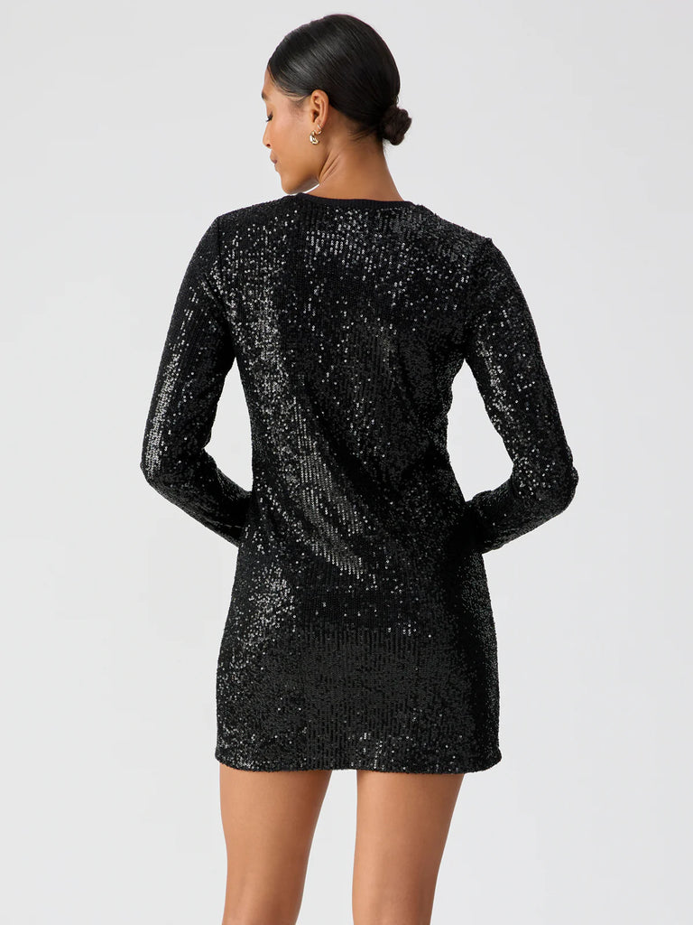 Sparkle Here Dress - Black