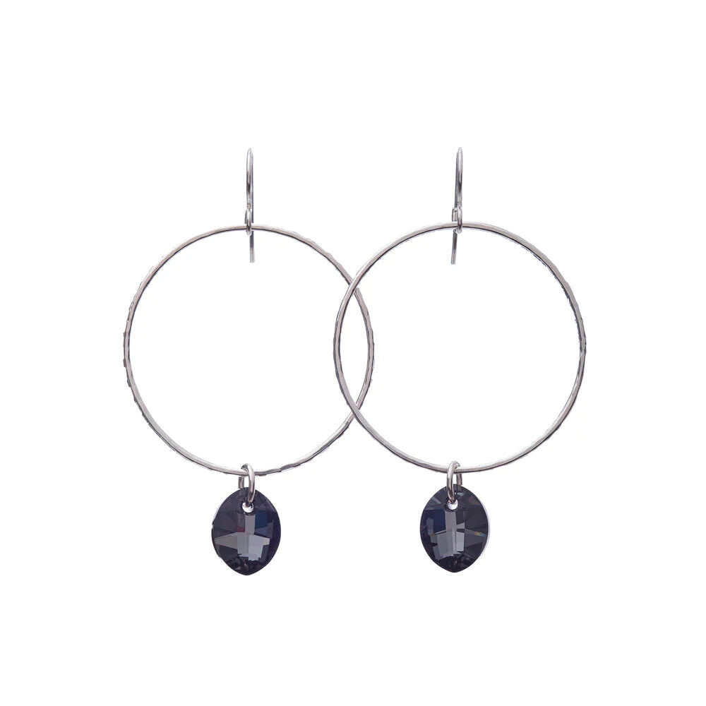 Large Circle Drop Earrings