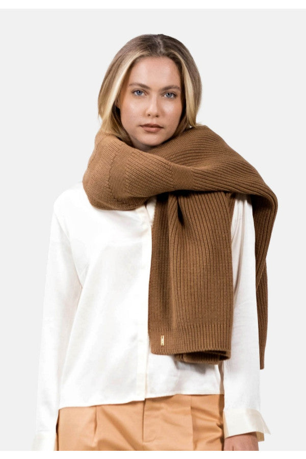 on　ムーンキャッスル CASHMERE SCARF ブラウン MOONCASTLE（ムーンキャッスル） CASHMERE SCARF - ZABOU