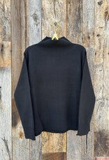 Easy Mock Cashmere Sweater - Navy