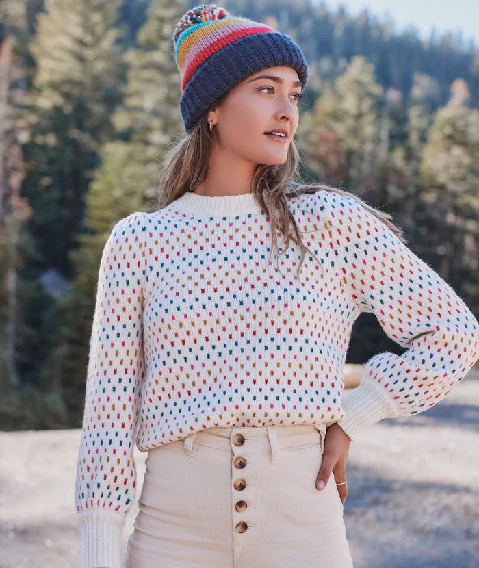 Alma Puff Sleeve Sweater - Rainbow
