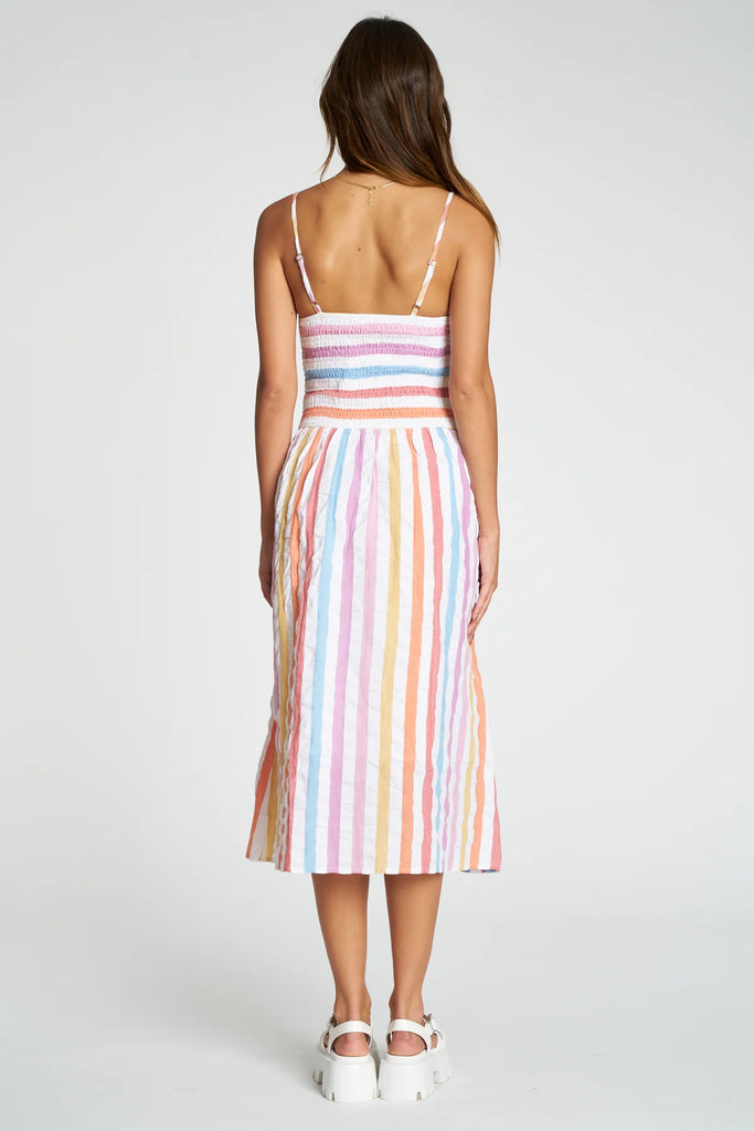 Moss Dress - Rainbow Stripe