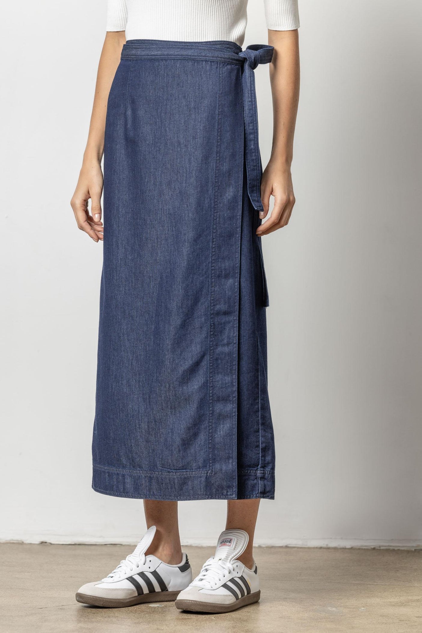 【Anyone more】Nibeo Denim Ribbon Wrap Skirt Pants PA2632-DKW-A1_1405x_4e954879-