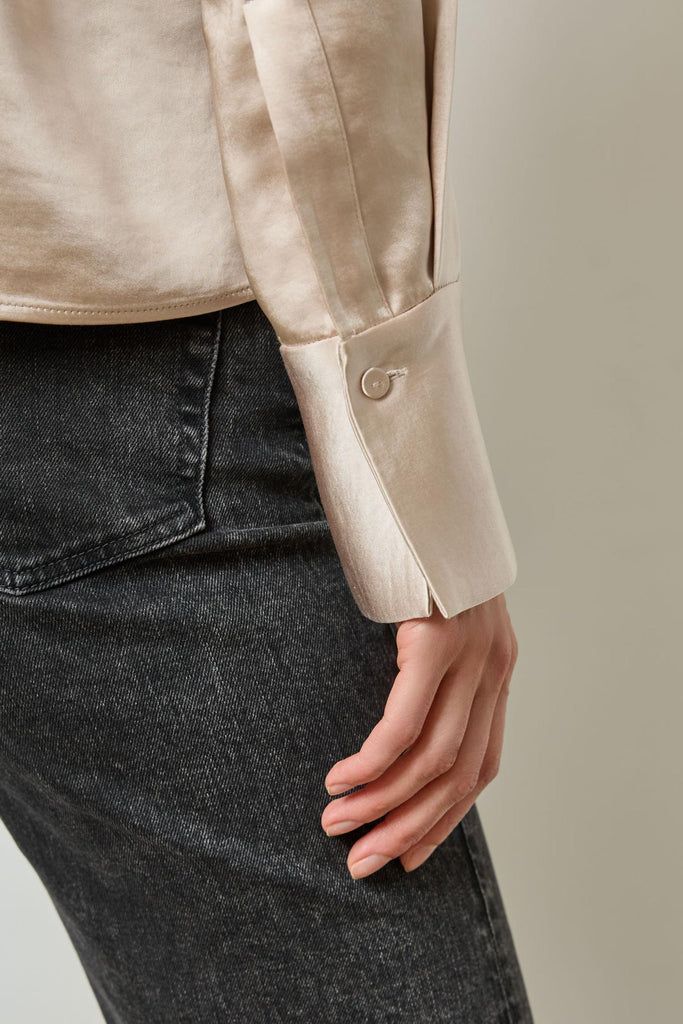 Satin Button Down