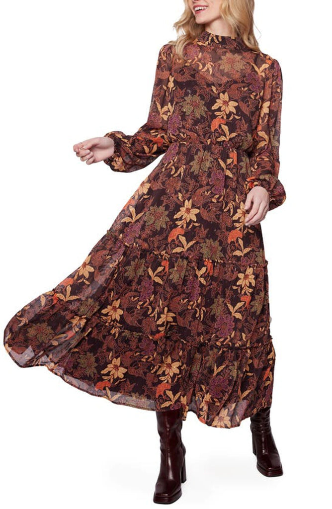 Wild Bergamot Floral Long Sleeve Dress