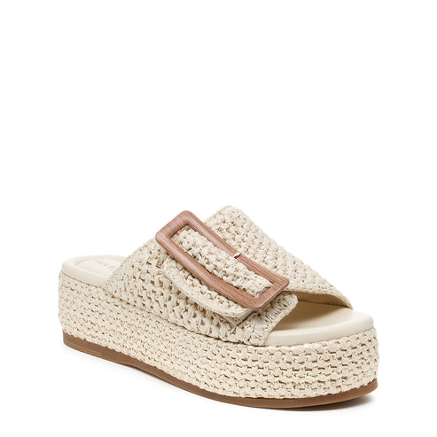 Dover Shell Raffia Platform Sandals | Shine Boutique Newburyport