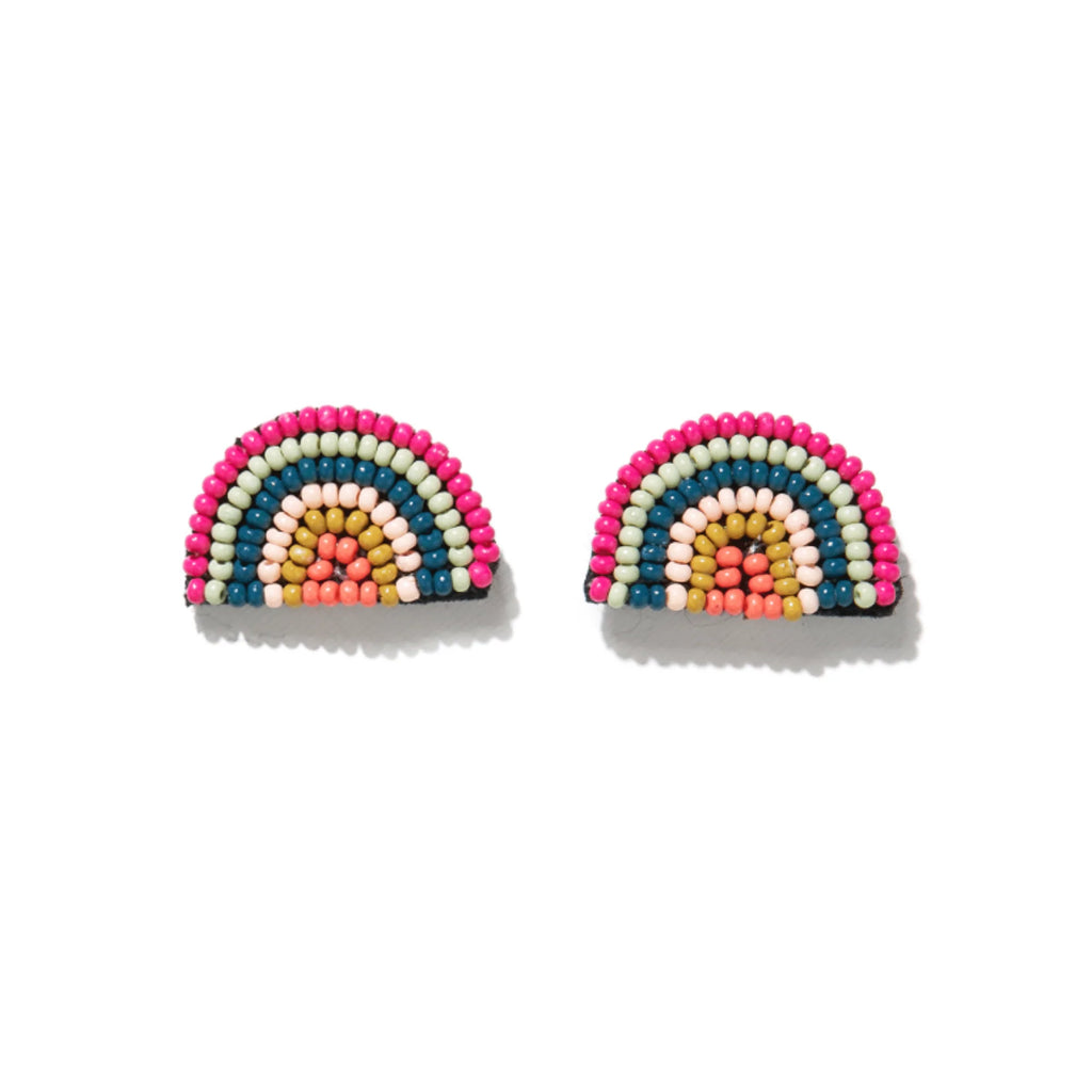 Bead Rainbow Post Earrings