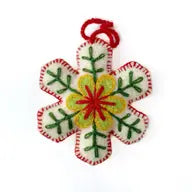 Snowflake wool ornament