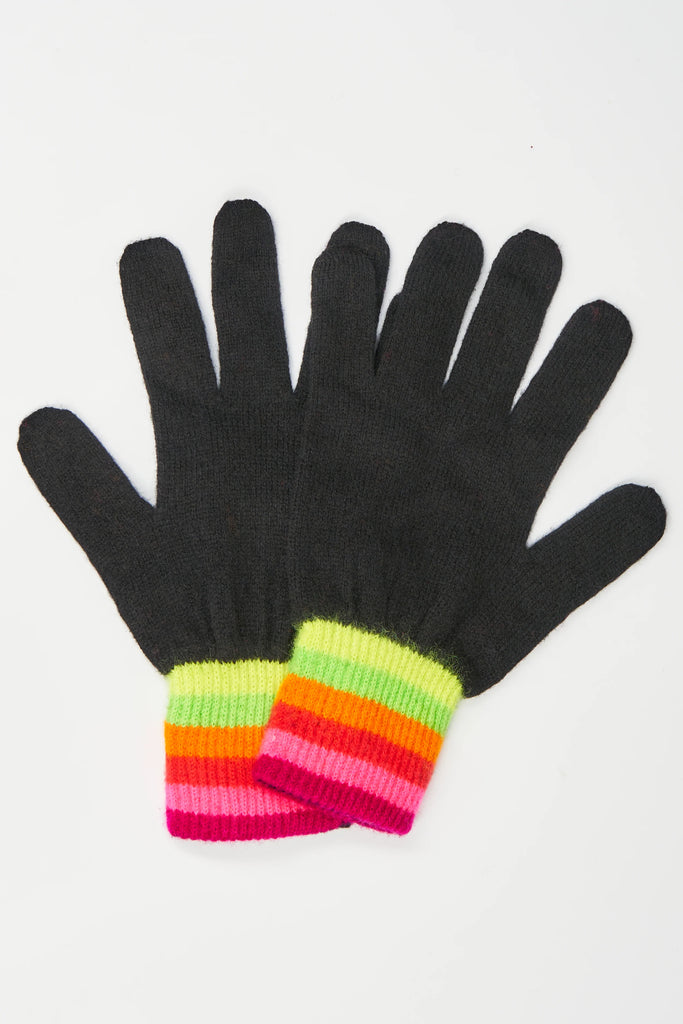 Rainbow Stripe Cashmere Gloves
