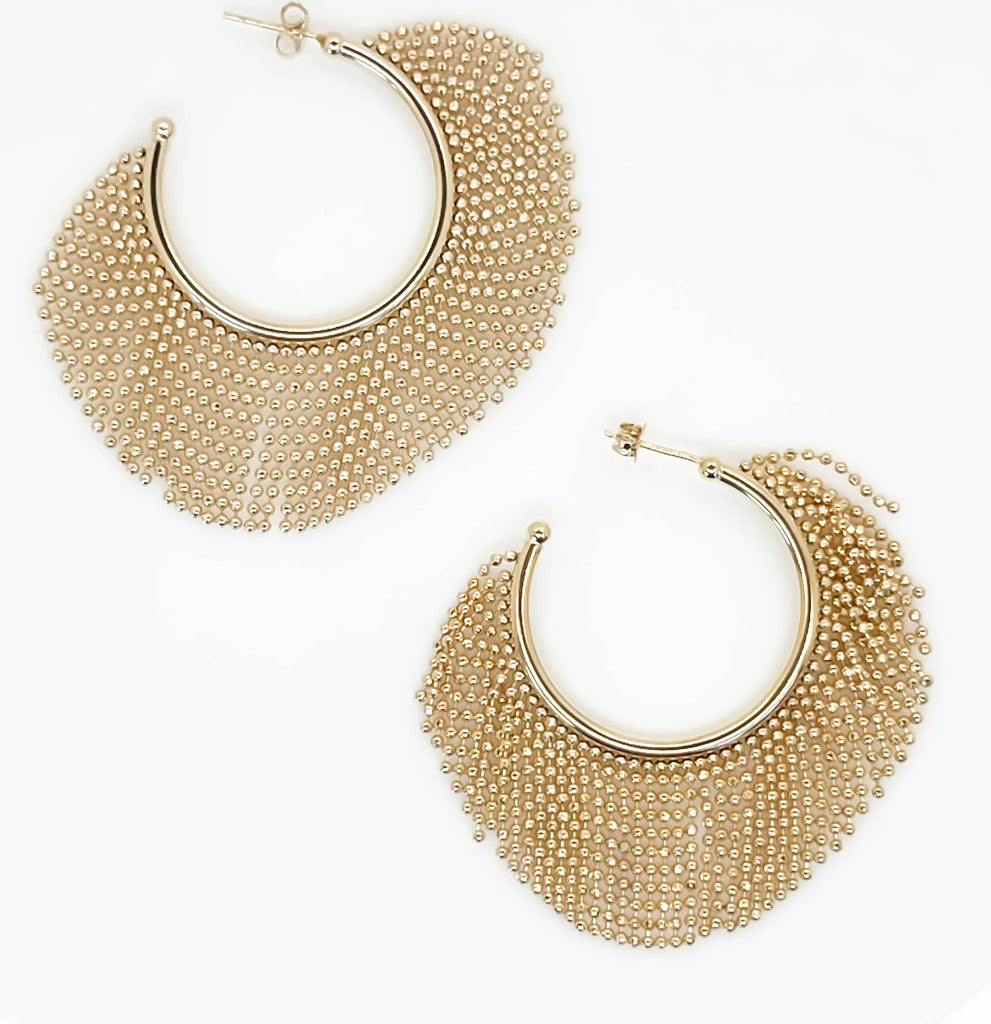 Fergie Beaded Hoop Earrings