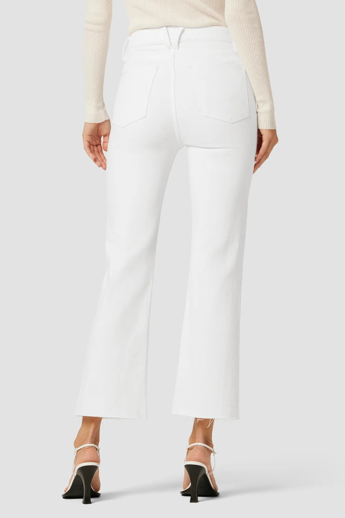 Faye Ultra Highrise Bootcut Crop -- White